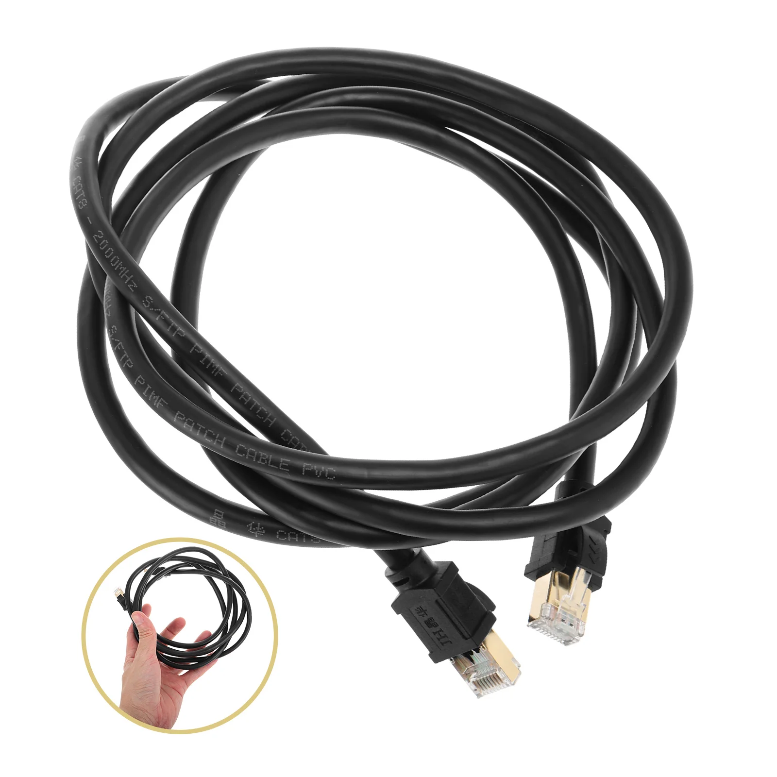 High speed 10Gbps Cat8 Network Cable Pure Copper Double Shielded LAN Ethernet Cord Black Finished Product for Home Office School
High speed 10Gbps Cat8 Network Cable Pure Copper Double Shielded LAN Ethernet Cord Black Finished Product for Home Office School