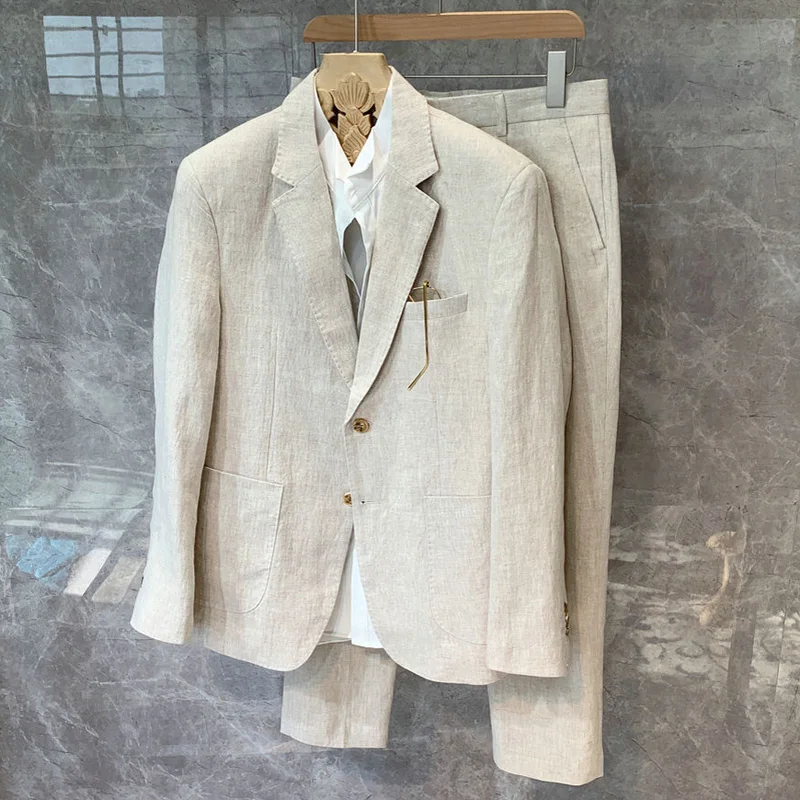 Linen Suit for Men Cotton Suits Mens Jacket Thin Style Spring Autumn Thin Pants Top Thin Coat Casual Suit Mens Summer Blazer
Linen Suit for Men Cotton Suits Mens Jacket Thin Style Spring Autumn Thin Pants Top Thin Coat Casual Suit Mens Summer Blazer