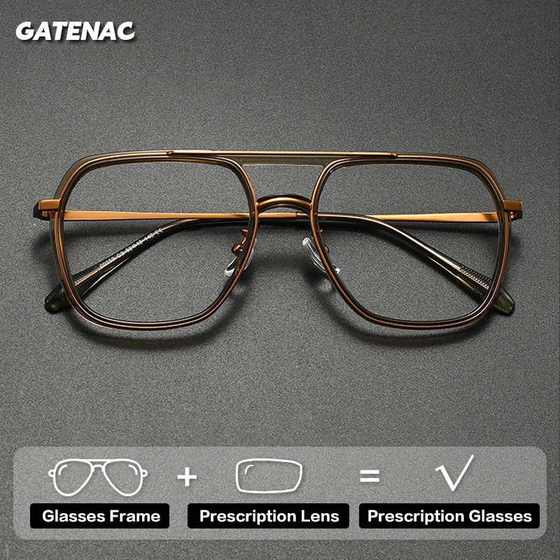 Gatenac Luxury Quality Prescription Glasses Men Pilot Photochromic Anti Blue Light Reading Glasses Myopia Progressive Eyewear
Gatenac Luxury Quality Prescription Glasses Men Pilot Photochromic Anti Blue Light Reading Glasses Myopia Progressive Eyewear