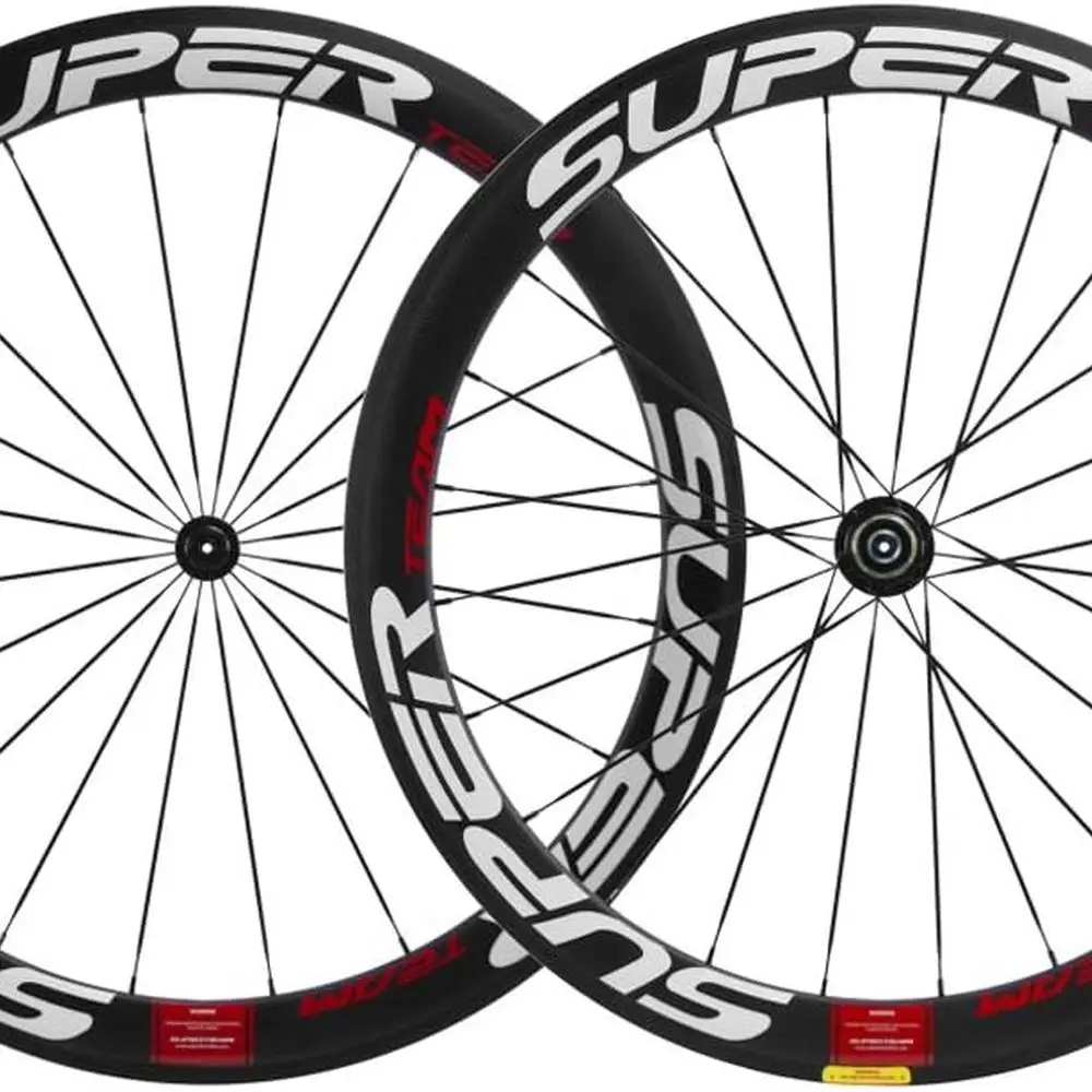 Carbon 700c 23mm Clincher Road Wheelset with 50mm Rim for Cycling Racing
Carbon 700c 23mm Clincher Road Wheelset with 50mm Rim for Cycling Racing