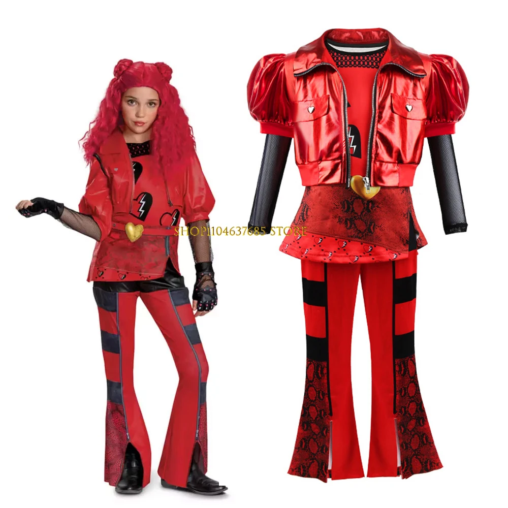 Halloween Descendants film Cosplay Costumes For Kids Movie The Rise of Red Chloe Princess Dress Girls Jacket Coat Pants Uniform
Halloween Descendants film Cosplay Costumes For Kids Movie The Rise of Red Chloe Princess Dress Girls Jacket Coat Pants Uniform