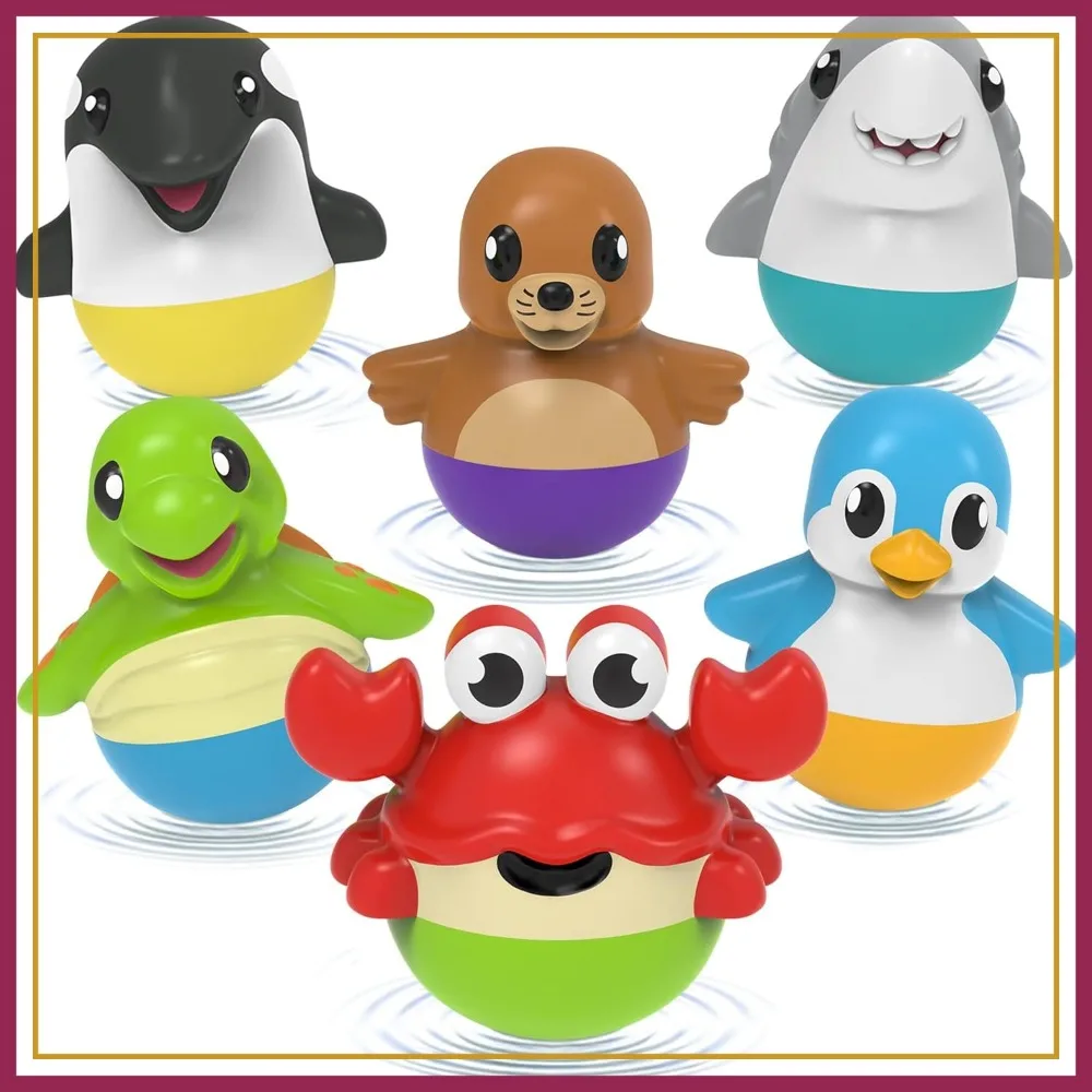 6 Pack Wobbling Bath Toys for Toddlers | No-Hole Design, Float & Bob Upright | Fun for Water Table & Pool
6 Pack Wobbling Bath Toys for Toddlers | No-Hole Design, Float & Bob Upright | Fun for Water Table & Pool