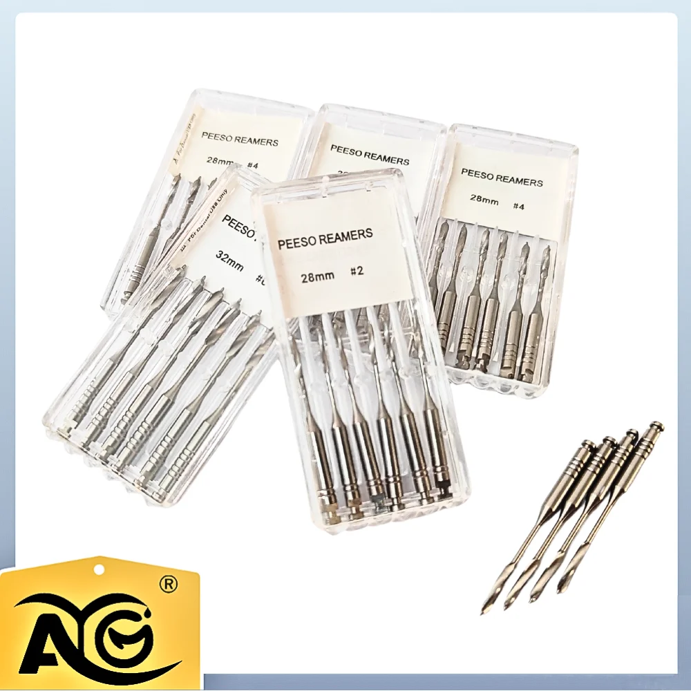 AG 6Pcs/Box Dental Endodontic Peeso Reamers Drill Rotary 28/32mm Engine Use Stainless Steel Endo Files #1-6 Endo Files Dentist
AG 6Pcs/Box Dental Endodontic Peeso Reamers Drill Rotary 28/32mm Engine Use Stainless Steel Endo Files #1-6 Endo Files Dentist