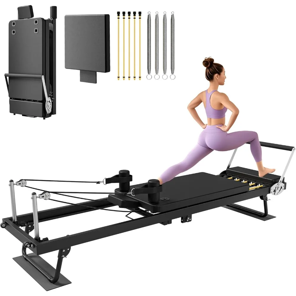 91.5" Foldable Pilates Reformer Machine with Jump Board & Dual Resistance – Adjustable Reformer Pilates Machine
91.5" Foldable Pilates Reformer Machine with Jump Board & Dual Resistance – Adjustable Reformer Pilates Machine