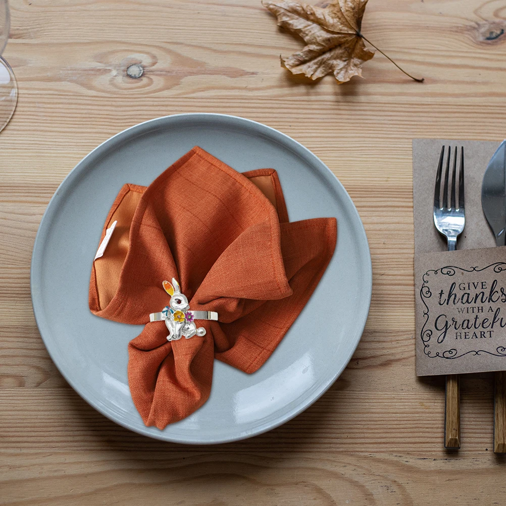 6pcs Napkin Buckles Bunny Shaped Circles Anti rust Easter Ring Holders Decor Silver Rabbit Table Party Wedding Home Accessories 
6pcs Napkin Buckles Bunny Shaped Circles Anti rust Easter Ring Holders Decor Silver Rabbit Table Party Wedding Home Accessories