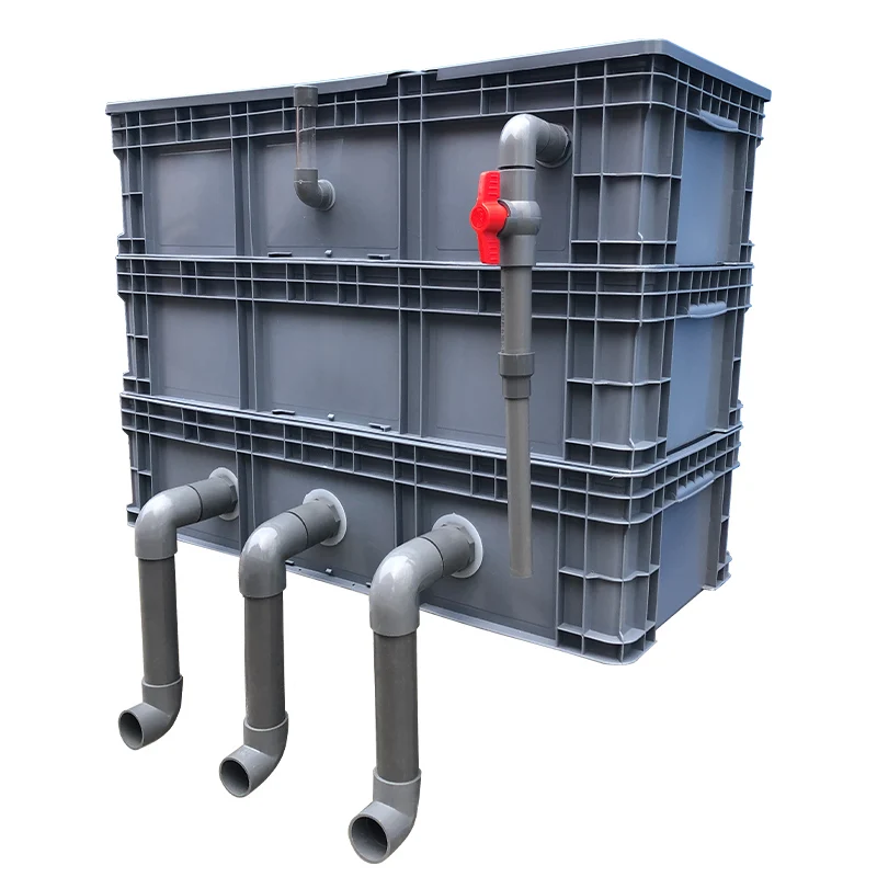 Fish pond turnover box Filter box Large koi outdoor fish pond Fishery filter Self-made drip water circulation system
Fish pond turnover box Filter box Large koi outdoor fish pond Fishery filter Self-made drip water circulation system