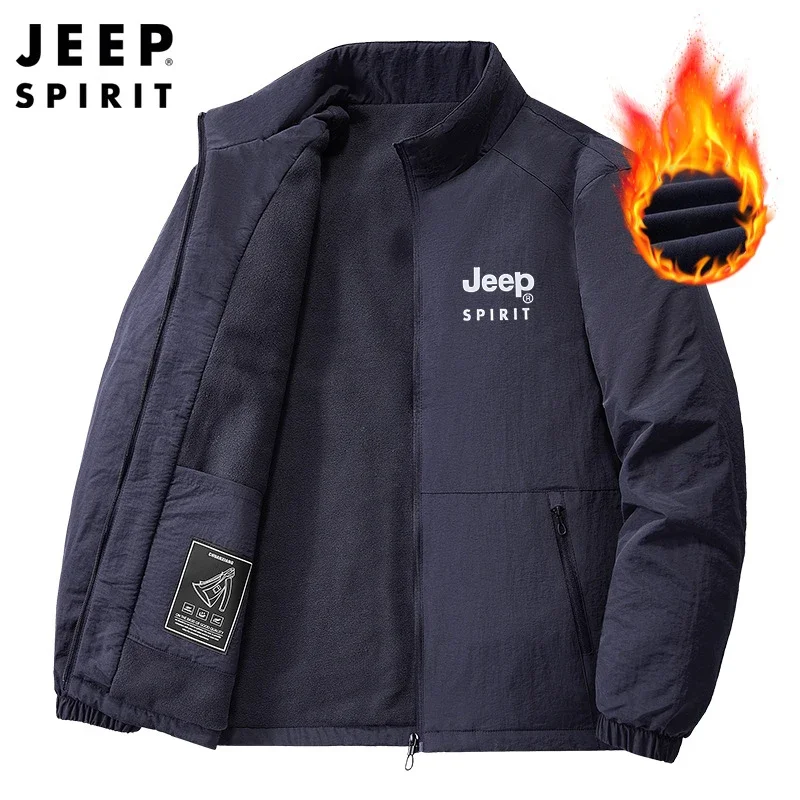 Jeep Spirit 2026 New high-quality men's spring and autumn casual jacket, high-neck warm solid color windproof coat
Jeep Spirit 2026 New high-quality men's spring and autumn casual jacket, high-neck warm solid color windproof coat