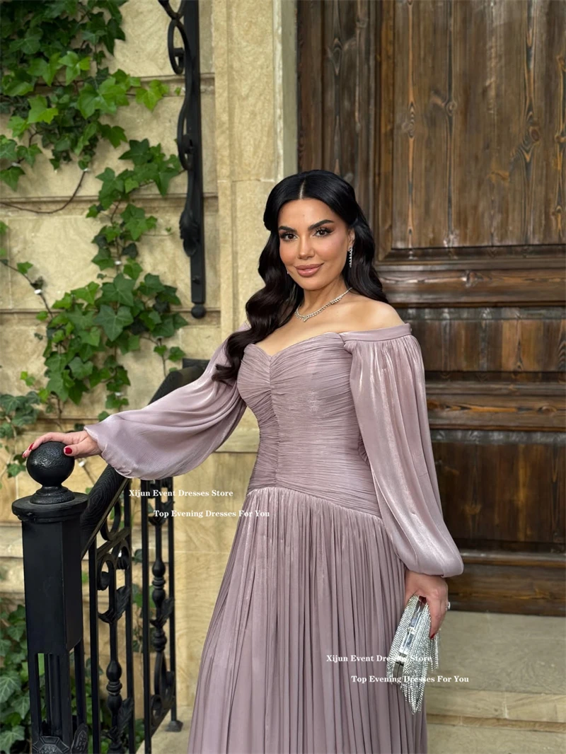 Xijun Elegant Purple Long Evening Dresses Off The Shoulder A-Line Pleated Prom Dresses Sweetheart Formal Prom Gowns Customized
Xijun Elegant Purple Long Evening Dresses Off The Shoulder A-Line Pleated Prom Dresses Sweetheart Formal Prom Gowns Customized