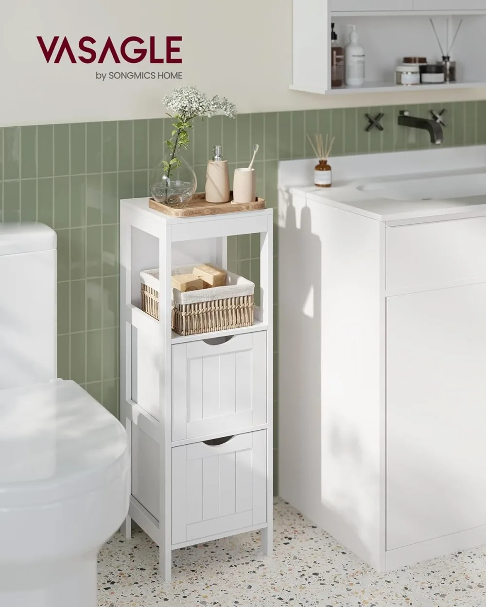 Corner Storage Cabinet with 2 Drawers, Multifunctional Organizer Rack for Bathroom Living Room Bedroom, 35 Inch Height White
Corner Storage Cabinet with 2 Drawers, Multifunctional Organizer Rack for Bathroom Living Room Bedroom, 35 Inch Height White