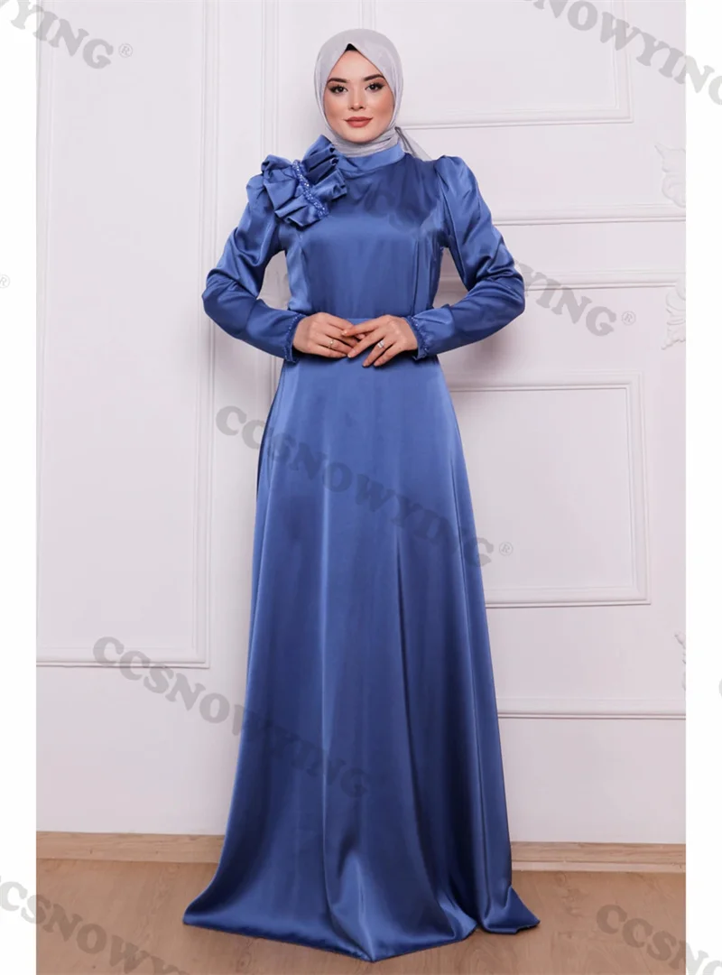 Full Sleeve Satin Beaded Muslim Evening Dress High Neck Hijab Islamic Prom Formal Party Gown Arabic Dubai Robe De Soiree
Full Sleeve Satin Beaded Muslim Evening Dress High Neck Hijab Islamic Prom Formal Party Gown Arabic Dubai Robe De Soiree
