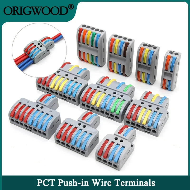 5~100pcs Push-in Wire Terminal PCT Series Connector For Cable Connection Block Universal Fast Electrical Wiring Cable Connectors
5~100pcs Push-in Wire Terminal PCT Series Connector For Cable Connection Block Universal Fast Electrical Wiring Cable Connectors