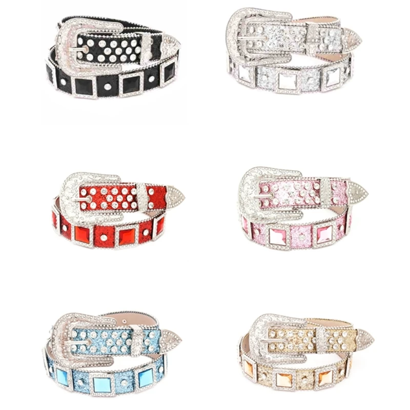 Adult Wide PU Belt with Diamond Jeans Wear Resistant Belt for Dress Skirt Decors
Adult Wide PU Belt with Diamond Jeans Wear Resistant Belt for Dress Skirt Decors