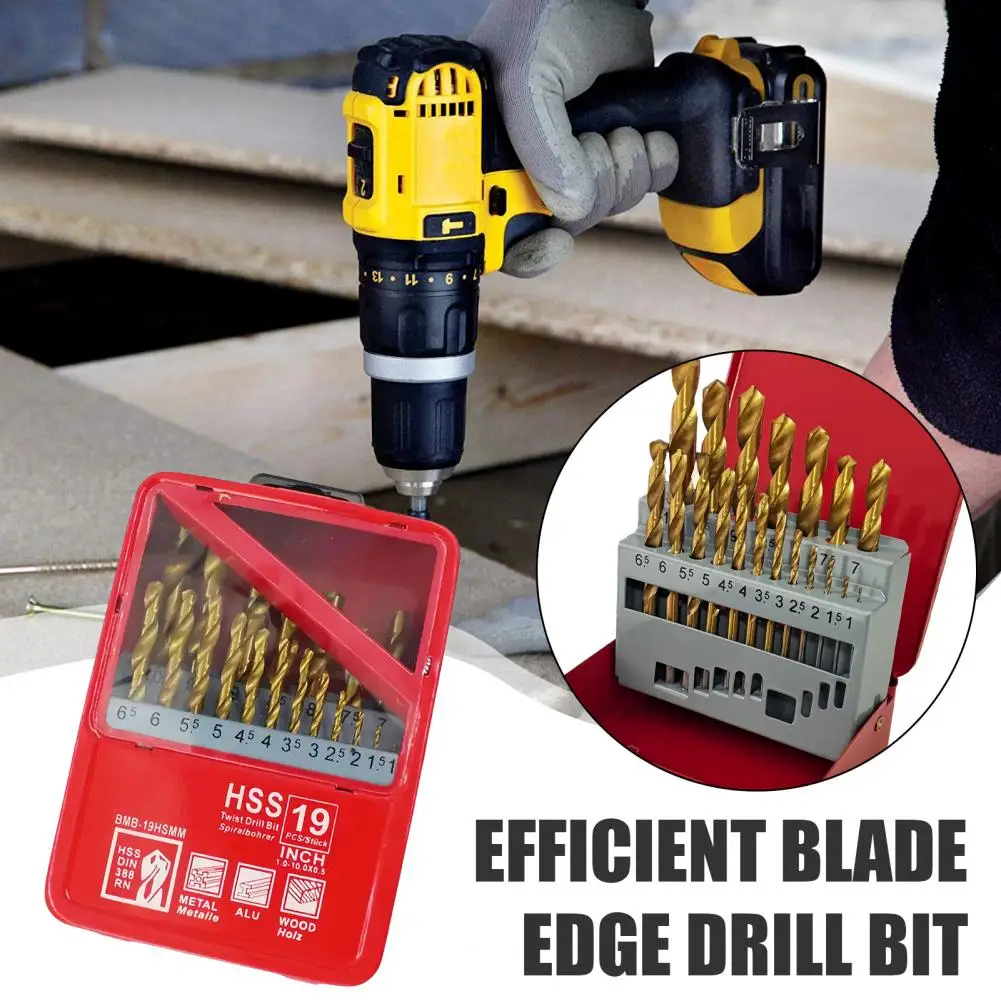 Drill Bits Set Rustproof Corrosion Resistant Titanium Coating Fast Cutting Drill Bit Heavy Duty Twist Steel Drill Bits
Drill Bits Set Rustproof Corrosion Resistant Titanium Coating Fast Cutting Drill Bit Heavy Duty Twist Steel Drill Bits