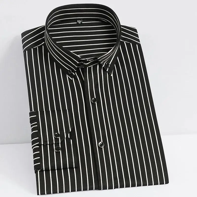Men's Smooth Noniron Stretch Soft Casual Striped Shirts Collar Nine Sleeve Fleece Lined Thickened Special Wide Fit
Men's Smooth Noniron Stretch Soft Casual Striped Shirts Collar Nine Sleeve Fleece Lined Thickened Special Wide Fit