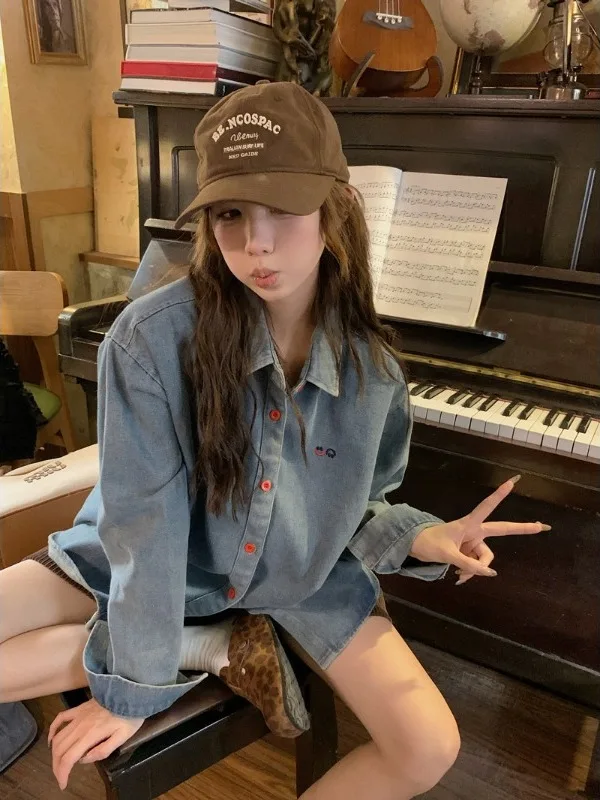 Korean Style Worn-In Washed Blue Denim Shirt Women's Spring 2026 New Sun Protection Casual Loose Mid-Length Top Trendy
Korean Style Worn-In Washed Blue Denim Shirt Women's Spring 2026 New Sun Protection Casual Loose Mid-Length Top Trendy