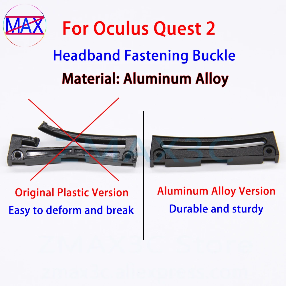 Aluminum Alloy Fixing Buckle For Oculus Quest 2 VR Headset Headband Fastening Buckle Replacement For Meta Quest 2 Part Accessory
Aluminum Alloy Fixing Buckle For Oculus Quest 2 VR Headset Headband Fastening Buckle Replacement For Meta Quest 2 Part Accessory