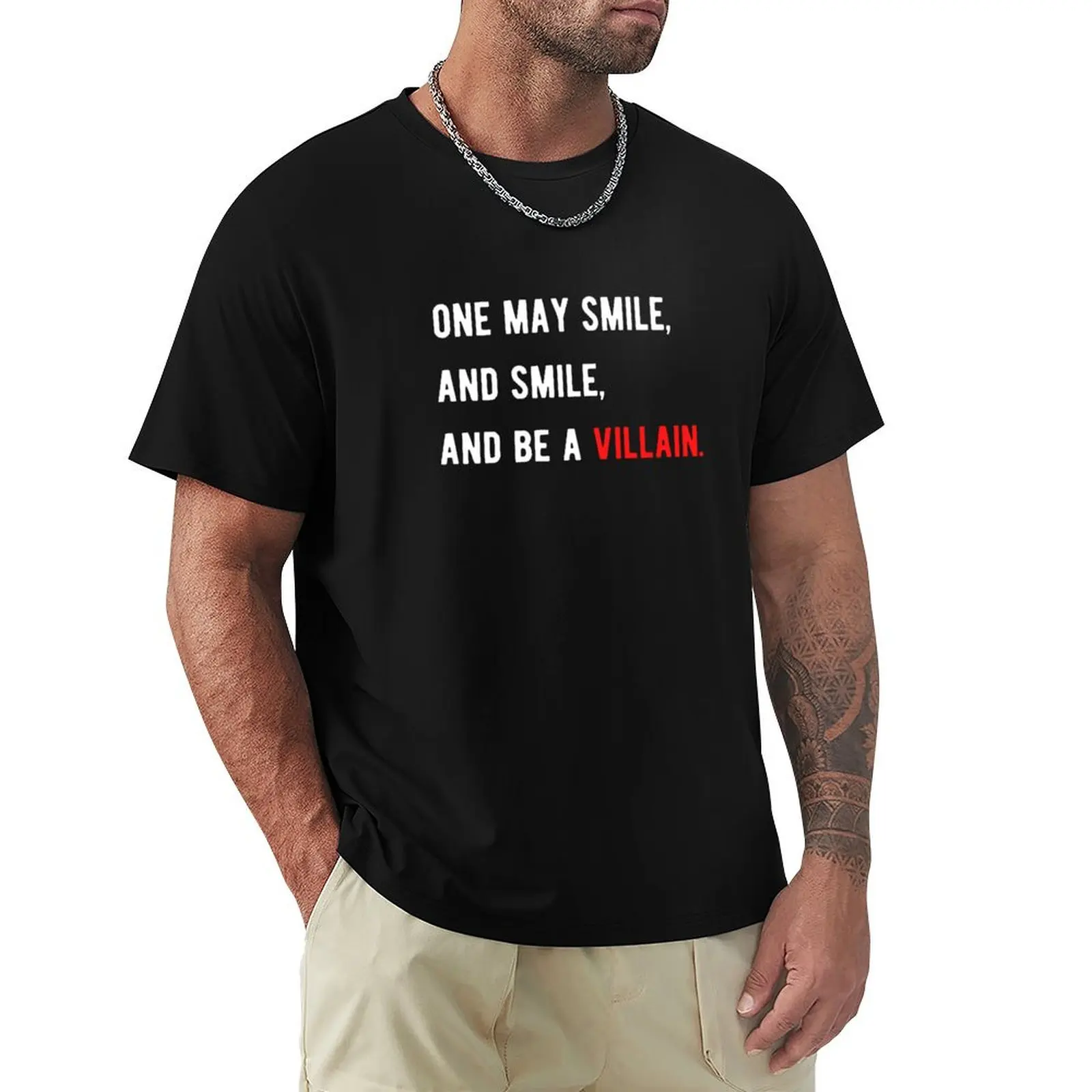 Shakespeare Quote From Hamlet - One may smile, and smile, and be a villain. T-Shirt Short sleeve tee funny t shirts men
Shakespeare Quote From Hamlet - One may smile, and smile, and be a villain. T-Shirt Short sleeve tee funny t shirts men
