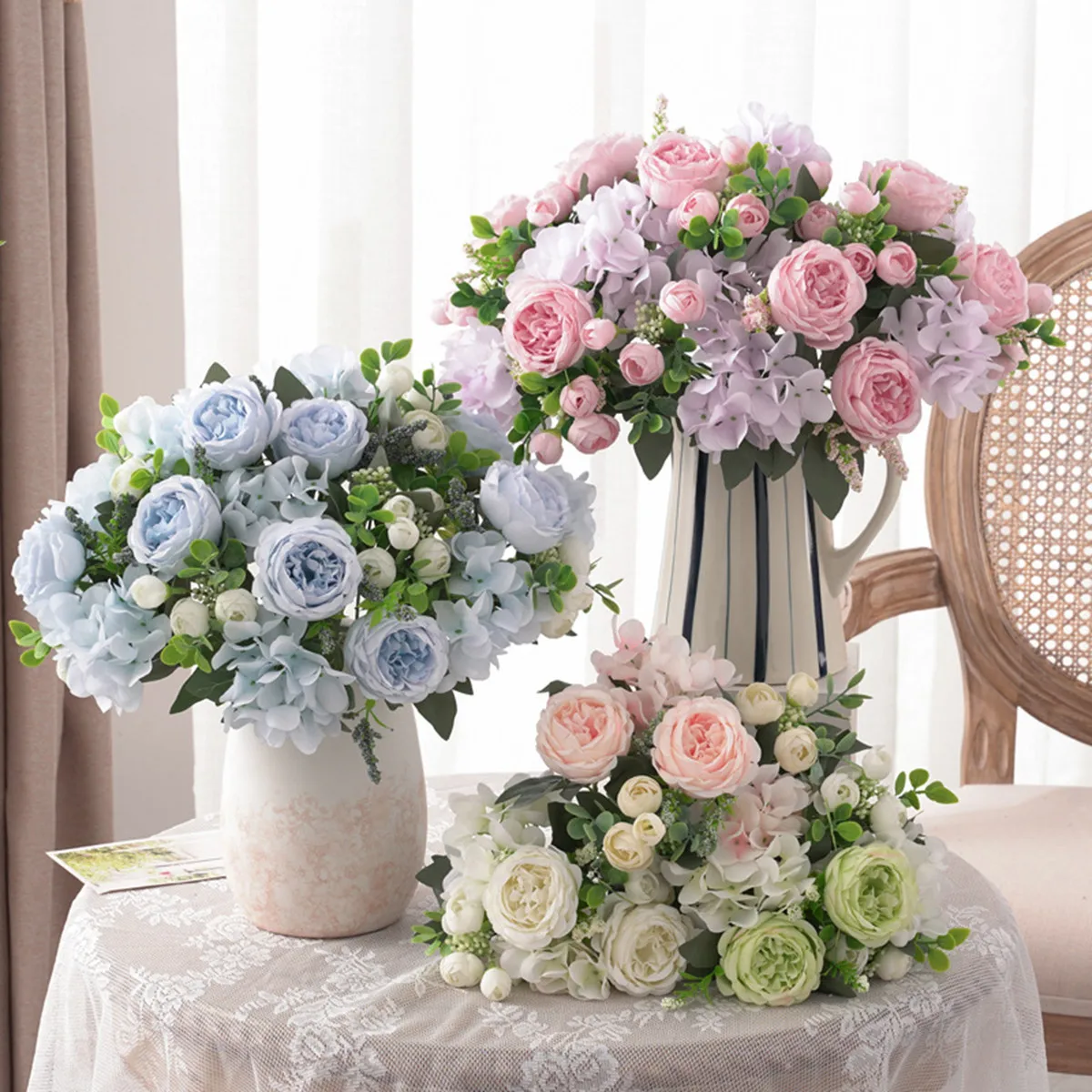 1Pc Artificial Flower Silk Embroidered ball peony Wedding bridal bouquet Christmas Home Outdoor garden Festival Diy box Hot sale
1Pc Artificial Flower Silk Embroidered ball peony Wedding bridal bouquet Christmas Home Outdoor garden Festival Diy box Hot sale