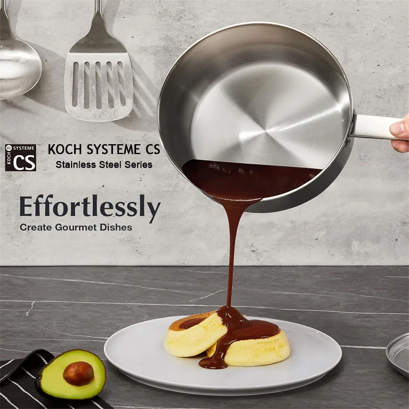 KOCH SYSTEME CS Набор кастрюль для соуса из нержавеющей стали, кастрюля для тушения, многофункциональная кастрюля без покрытия с ручкой крышки, индукционная совместима
KOCH SYSTEME CS Набор кастрюль для соуса из нержавеющей стали, кастрюля для тушения, многофункциональная кастрюля без покрытия с ручкой крышки, индукционная совместима