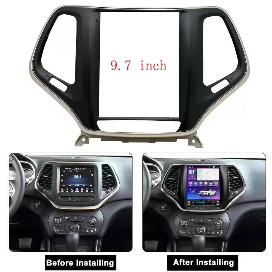 Автомобильный DVD-рамка, аудиоадаптер, отделка приборной панели, лицевая панель, 9,7-дюймовый ВЕРТИКАЛЬНЫЙ ЭКРАН для Jeep Cherokee 5 KL 2013-2018 GPS-плеера
Автомобильный DVD-рамка, аудиоадаптер, отделка приборной панели, лицевая панель, 9,7-дюймовый ВЕРТИКАЛЬНЫЙ ЭКРАН для Jeep Cherokee 5 KL 2013-2018 GPS-плеера