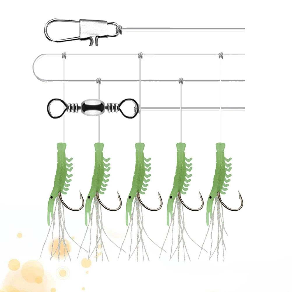 3 Strings Luminous Shrimp Hook Fishing Lure Hook String Tack Bait Hook Lure Worm Fake Lure Lure Fishing Hooks (NO.6 Hooks)
3 Strings Luminous Shrimp Hook Fishing Lure Hook String Tack Bait Hook Lure Worm Fake Lure Lure Fishing Hooks (NO.6 Hooks)