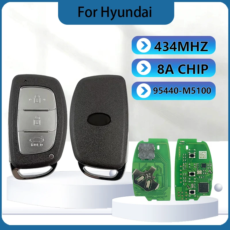 CN020149 Aftermarket 3 Buttons Smart Remote Key 95440-M5100 FCC FG00140 8A Chip 434MHz Keyless Go For Hyundai Elantra 2017-2018
CN020149 Aftermarket 3 Buttons Smart Remote Key 95440-M5100 FCC FG00140 8A Chip 434MHz Keyless Go For Hyundai Elantra 2017-2018