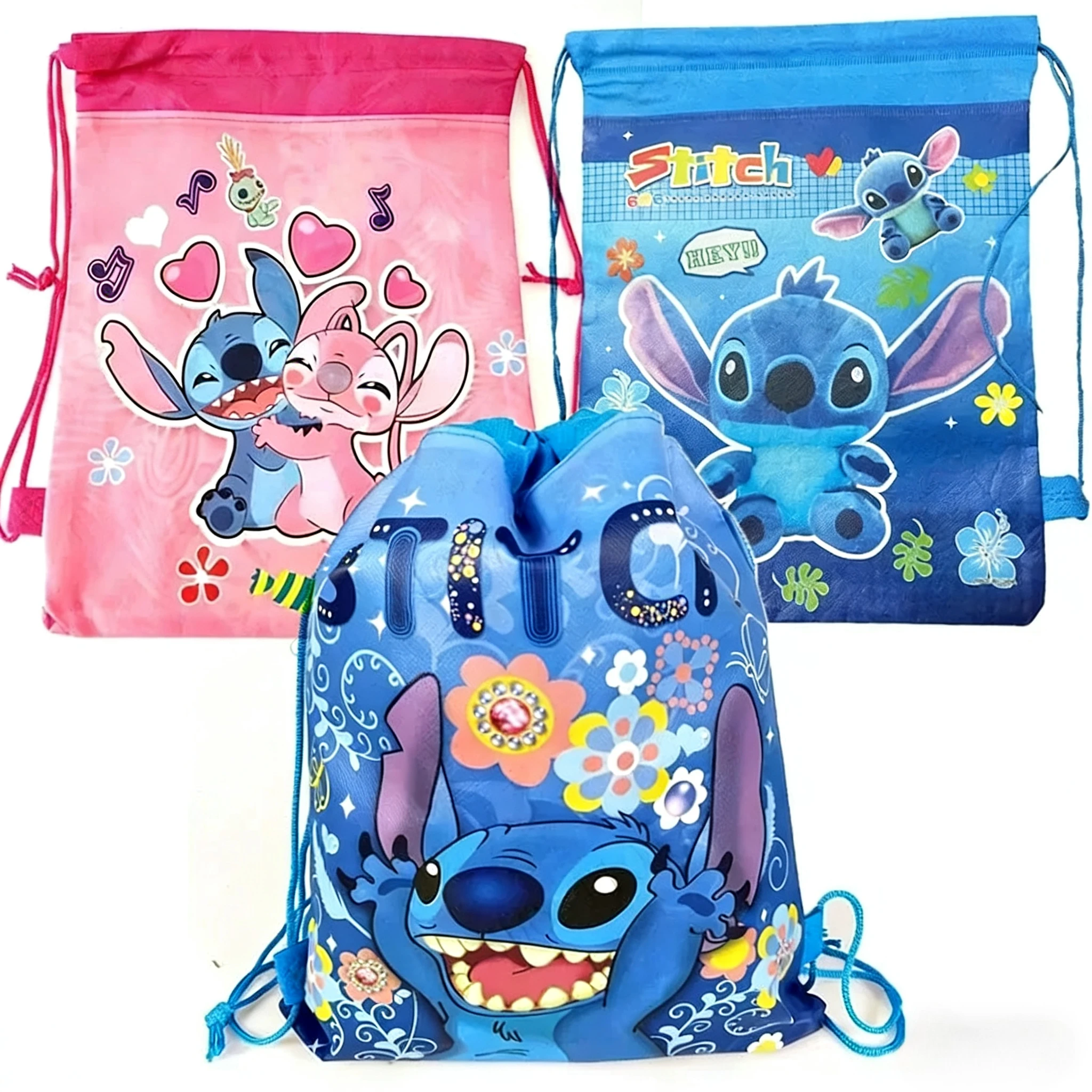 Disney Lilo and Stitch Backpack Anime Drawstring Schoolbag Storage Bag Cosplay Student Supplies Birthday Gift Bags for Children
Disney Lilo and Stitch Backpack Anime Drawstring Schoolbag Storage Bag Cosplay Student Supplies Birthday Gift Bags for Children