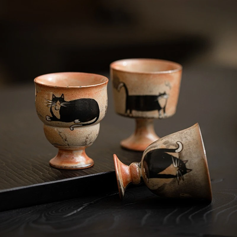 Ru Kiln Zhiye Cat Tea Cup Ceramic Retro Porcelain Teacups Master Cup High Foot Tasting Mug Chinese Kung Fu Japanese Tea Teaware
Ru Kiln Zhiye Cat Tea Cup Ceramic Retro Porcelain Teacups Master Cup High Foot Tasting Mug Chinese Kung Fu Japanese Tea Teaware