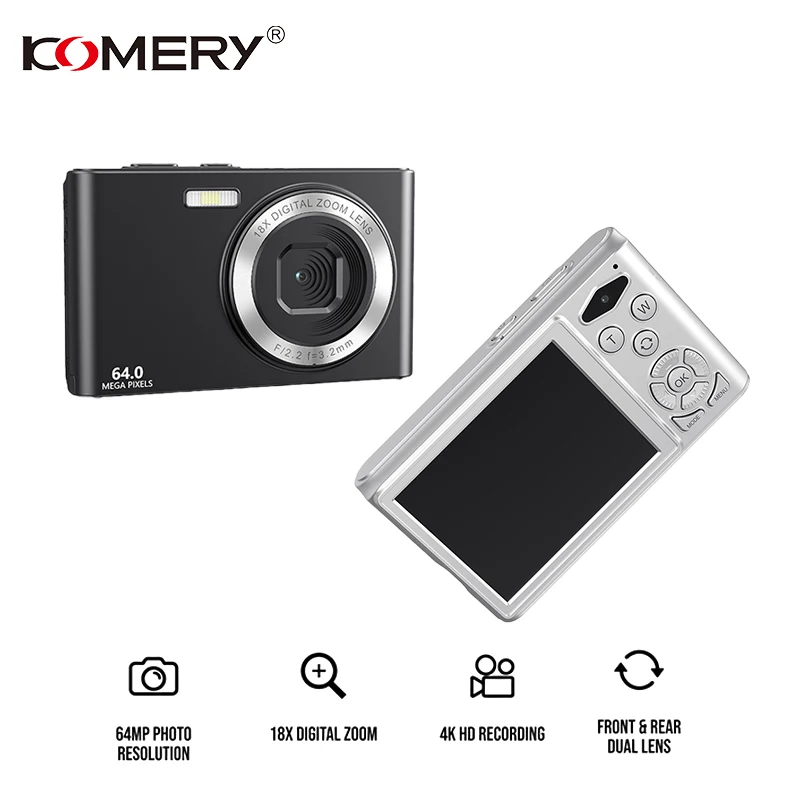 Камера Komery 64MP 4K Ultra HD | 20-кратный цифровой зум | Спортивная камера | Запись видео и фото | Удобная запись данных во время зарядки
Камера Komery 64MP 4K Ultra HD | 20-кратный цифровой зум | Спортивная камера | Запись видео и фото | Удобная запись данных во время зарядки
