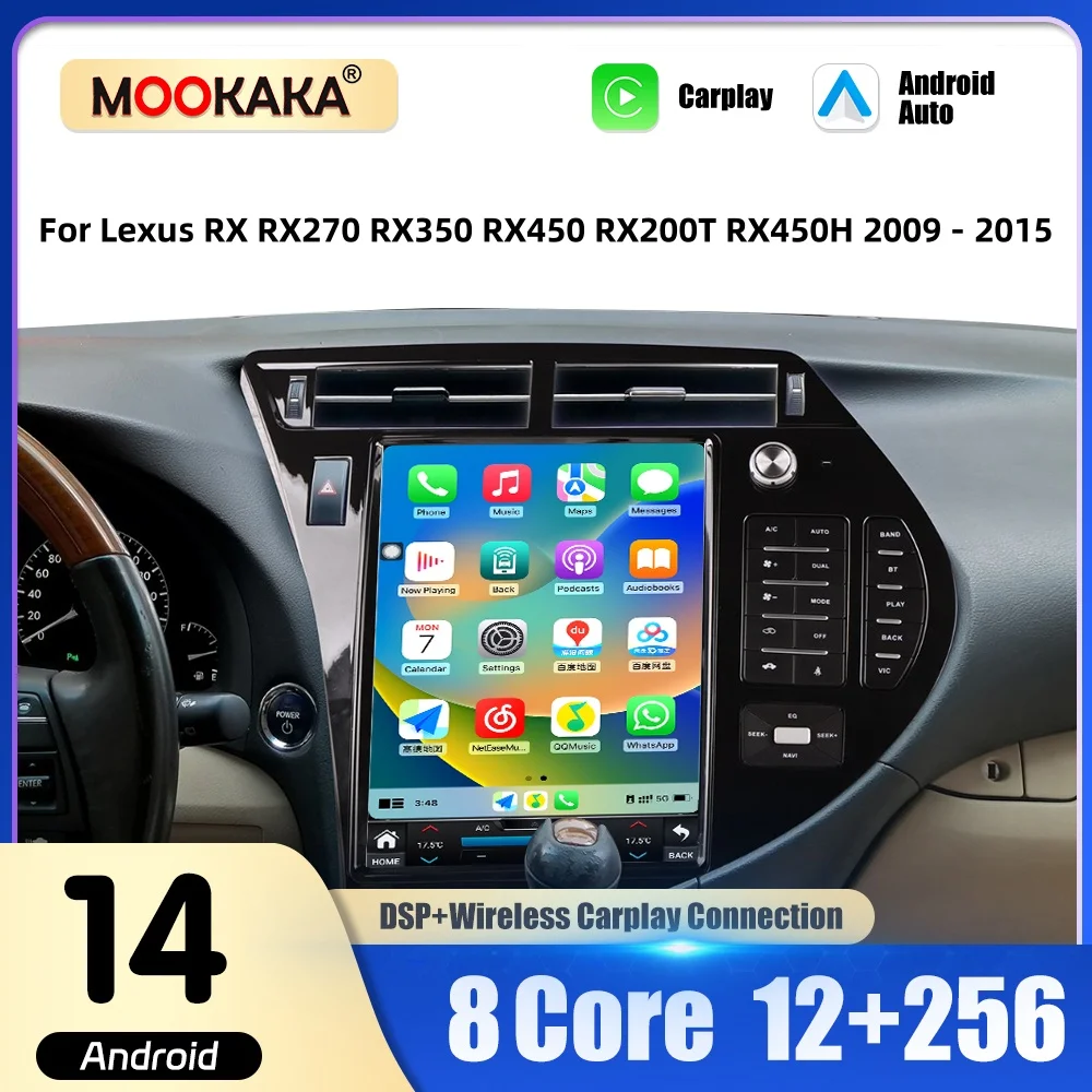 Car Radio Multimedia Player For Lexus RX RX270 RX350 RX450 RX200T RX450H 2009 - 2015 Wireless Carplay Android Auto Autoradio