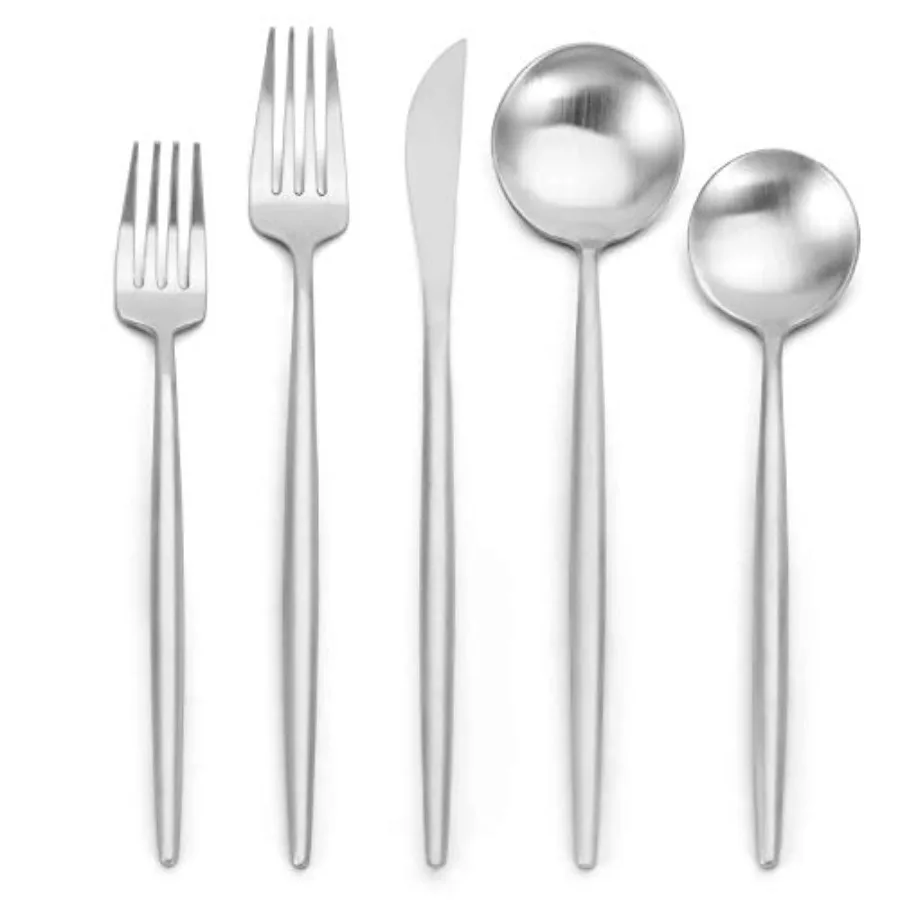 Matte Silverware Set 40-Piece Stainless Steel Flatware Cutlery Set Service for 8 Satin Finish Kitchen Utensil Set Dishwasher Sa
Matte Silverware Set 40-Piece Stainless Steel Flatware Cutlery Set Service for 8 Satin Finish Kitchen Utensil Set Dishwasher Sa