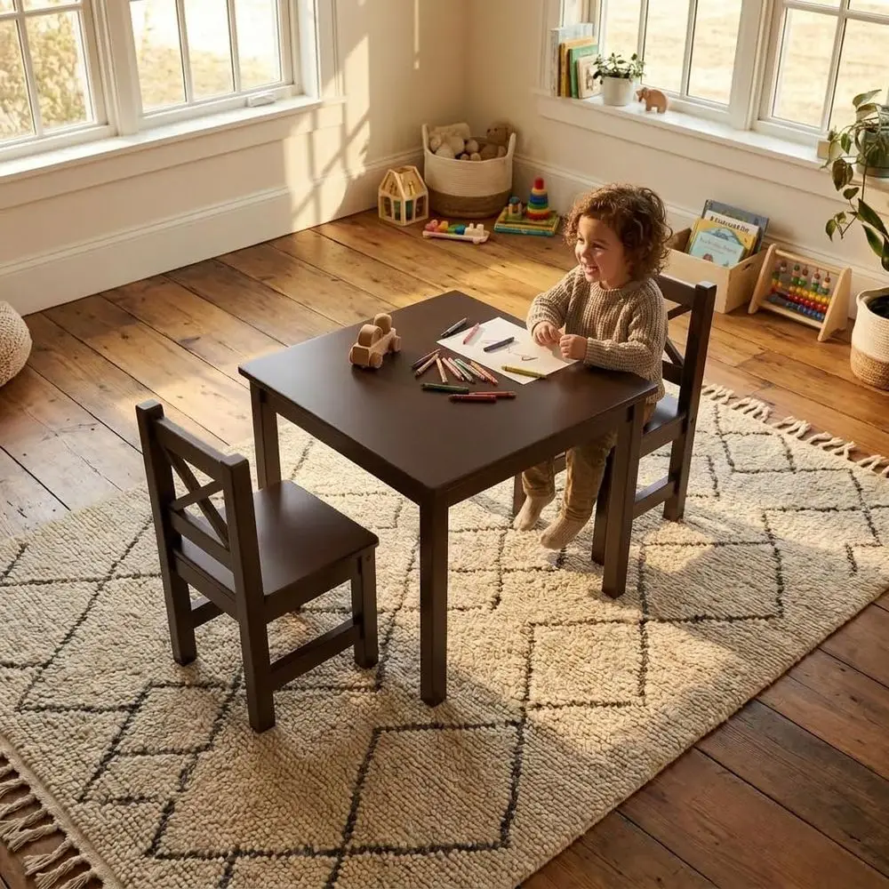 Solid Wood Toddler Kids Table and 2 Chairs Set,ern Wooden urniture with Irish Designer or 2-8 Years,CaelColor
Solid Wood Toddler Kids Table and 2 Chairs Set,ern Wooden urniture with Irish Designer or 2-8 Years,CaelColor