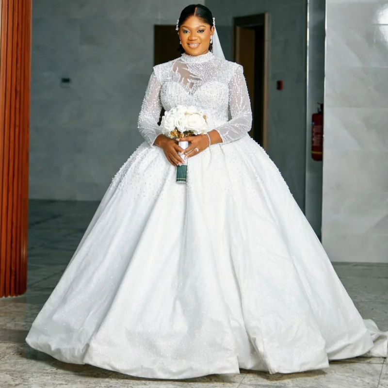 Индивидуальное женское белое платье 2026 года с пышной юбкой, круглым вырезом, длинными рукавами, сетчатыми вставками, жемчугом и бретельками, Vestido De Novia
Индивидуальное женское белое платье 2026 года с пышной юбкой, круглым вырезом, длинными рукавами, сетчатыми вставками, жемчугом и бретельками, Vestido De Novia