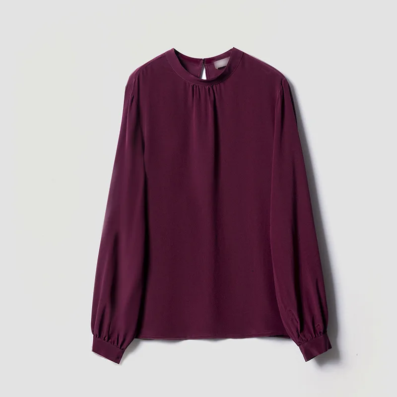 Birdsky, 1PC Women long sleeve shirt blouse shirts pullover top button back real mulberry silk solid, S-532
Birdsky, 1PC Women long sleeve shirt blouse shirts pullover top button back real mulberry silk solid, S-532