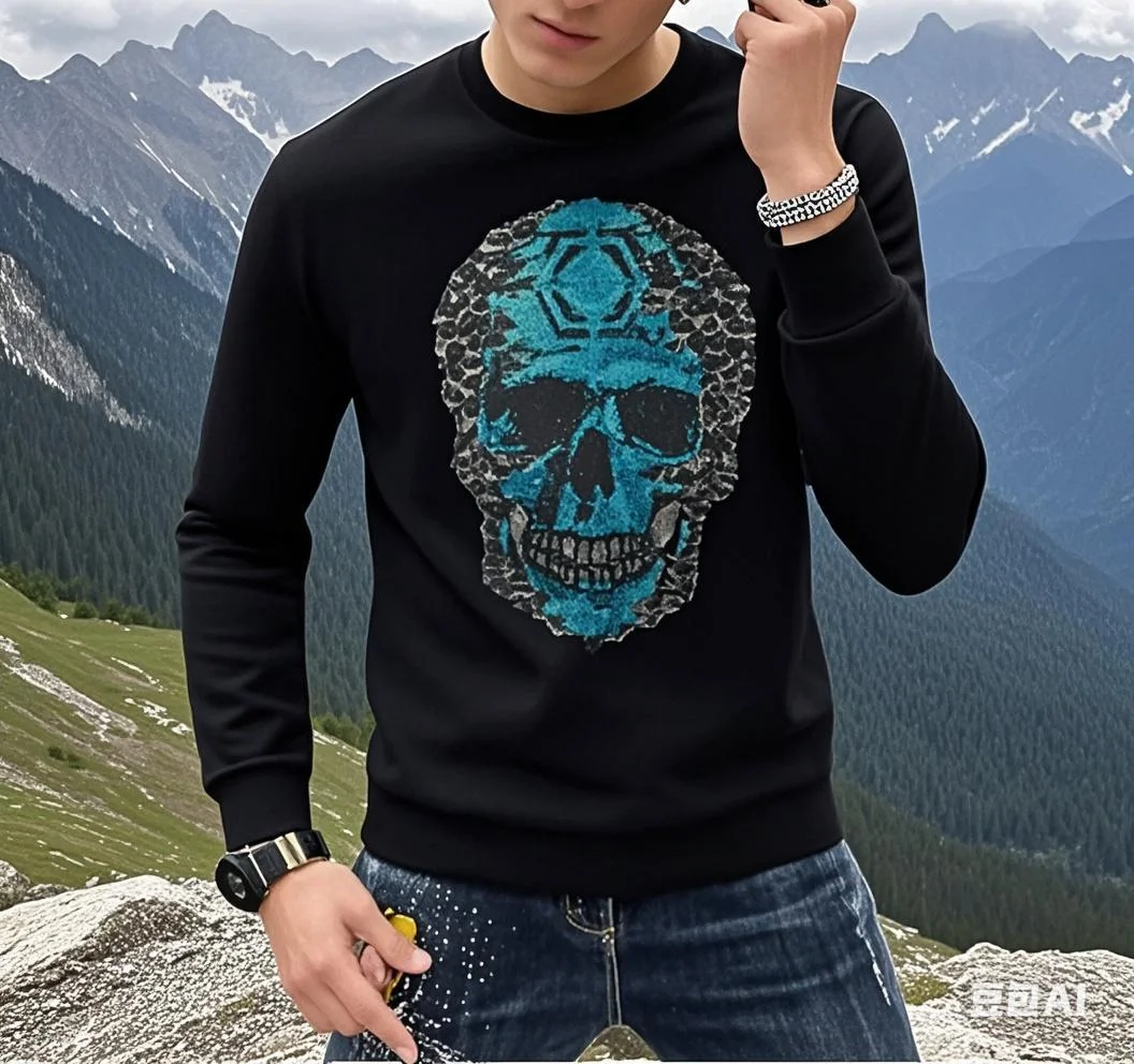 Men's Rhinestone Anime Skull Graphic Long Sleeve Hoodie Casual Streetwear Diamond Drill Sweatshirt for Street Fashion
Men's Rhinestone Anime Skull Graphic Long Sleeve Hoodie Casual Streetwear Diamond Drill Sweatshirt for Street Fashion