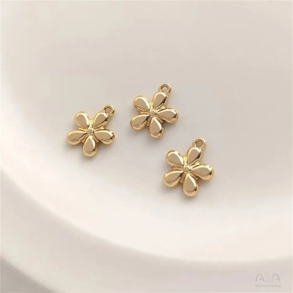 14K Package of Golden Flower Pendant Five Petals Single Pendant Handmade Diy Bracelet Earrings Jewelry Charms Pendant K505
14K Package of Golden Flower Pendant Five Petals Single Pendant Handmade Diy Bracelet Earrings Jewelry Charms Pendant K505