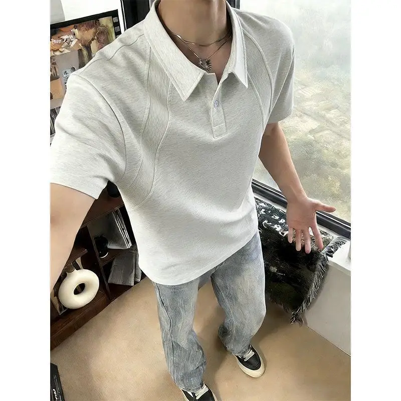 Men's New Arrival Polo Shirt Casual Streetwear Short Sleeve Patchwork Lapel T-shirt Summer American Style Slim Fit Trend Tops
Men's New Arrival Polo Shirt Casual Streetwear Short Sleeve Patchwork Lapel T-shirt Summer American Style Slim Fit Trend Tops