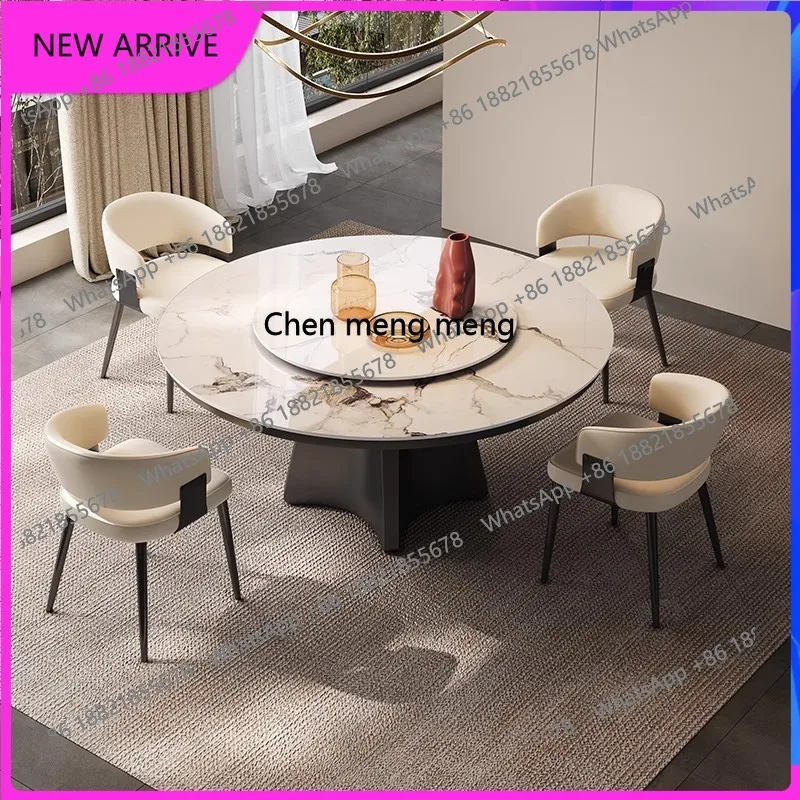 Rock slab dining table and chair combination modern simple small apartment marble supercrystalline stone round dining table H
Rock slab dining table and chair combination modern simple small apartment marble supercrystalline stone round dining table H