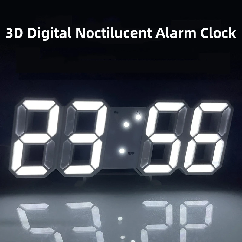 Smart 3D Digital Alarm Clock Wall Clocks Home Decor Three-dimensional Wall Clock Silent Digital Alarm Clock Nordic Table Clock
Smart 3D Digital Alarm Clock Wall Clocks Home Decor Three-dimensional Wall Clock Silent Digital Alarm Clock Nordic Table Clock