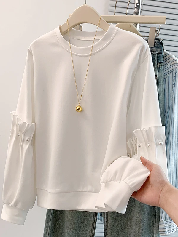 plus Size Women's round Ne Lantern Sve T-irt Pearl Button Base irt Slimming Belly Covering Casual Sle Top
plus Size Women's round Ne Lantern Sve T-irt Pearl Button Base irt Slimming Belly Covering Casual Sle Top