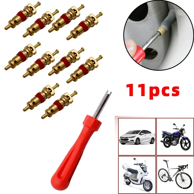 11pcs Portable Tire Valve Core Remover Installer Tool Removal Tool Car Bike Bicycle Motorcycle Tire Repair Tools Wrench Screwdri
11pcs Portable Tire Valve Core Remover Installer Tool Removal Tool Car Bike Bicycle Motorcycle Tire Repair Tools Wrench Screwdri