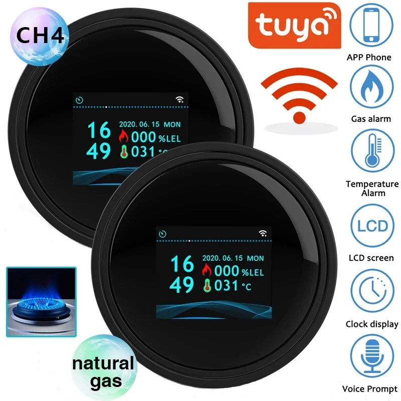 Natural Gas Leakage Detector Sensor Smart Wifi Alarm Gas Fire Security Digital LED Temperature Display Kitchen Tuya Smart Home
Natural Gas Leakage Detector Sensor Smart Wifi Alarm Gas Fire Security Digital LED Temperature Display Kitchen Tuya Smart Home