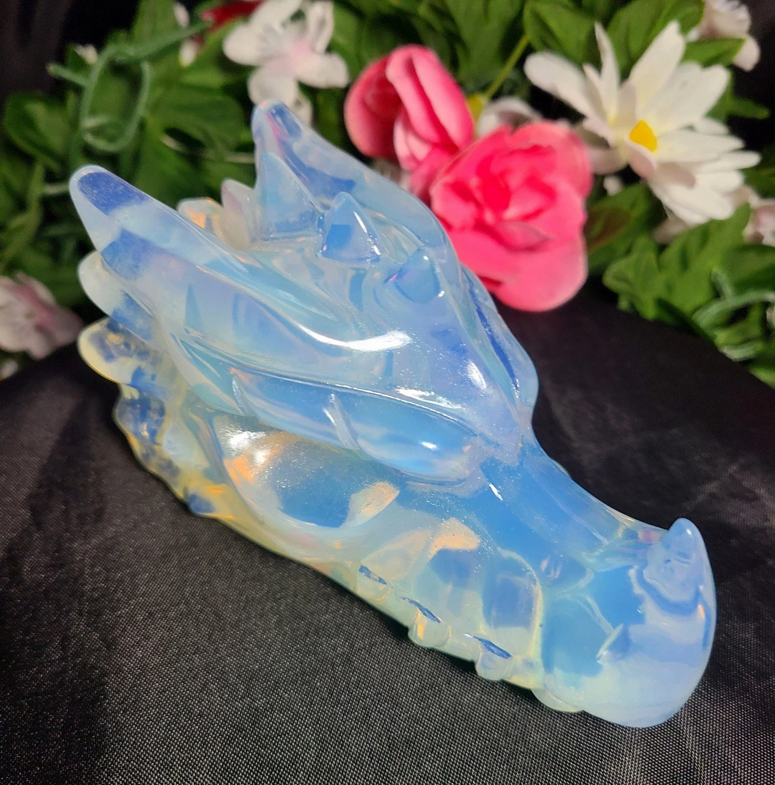 Natural Opal Dragon Head,Quartz Crystal Dragon, Mineral Reiki Healing,Demagnetized Dragon
Natural Opal Dragon Head,Quartz Crystal Dragon, Mineral Reiki Healing,Demagnetized Dragon