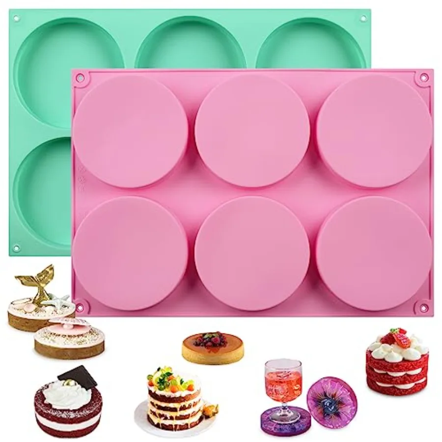 2 Pcs Silicone Muffin Top Pans for Baking, 4 Inch Non-Stick Round Baking Molds for Mini Cake, Muffin Top, Dessert, Hamburger, S
2 Pcs Silicone Muffin Top Pans for Baking, 4 Inch Non-Stick Round Baking Molds for Mini Cake, Muffin Top, Dessert, Hamburger, S