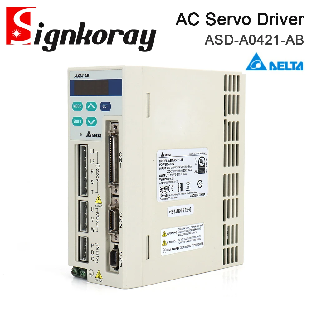 Сервопривод переменного тока SignkoRay 400 Вт ASD-A0421-AB 100–230 В переменного тока для автоматизированной промышленности
Сервопривод переменного тока SignkoRay 400 Вт ASD-A0421-AB 100–230 В переменного тока для автоматизированной промышленности