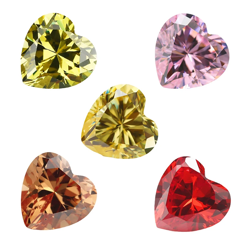 Heart Cut Cubic Zirconia Stone OliveYellow Champagne GoldenYellow Orange Pink Mix 5 Color 5A Loose CZ Synthetic Gems for Jewelry
Heart Cut Cubic Zirconia Stone OliveYellow Champagne GoldenYellow Orange Pink Mix 5 Color 5A Loose CZ Synthetic Gems for Jewelry