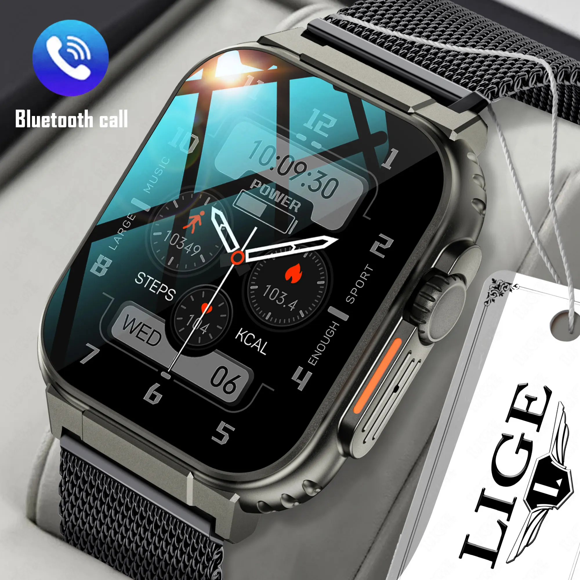 LIGE Smart Watch 600mAh New Ultra Watch Men Bluetooth Call TWS Local Music Sport Clock 2.0 Inch IP68 Waterproof Ultra Smartwatch
LIGE Smart Watch 600mAh New Ultra Watch Men Bluetooth Call TWS Local Music Sport Clock 2.0 Inch IP68 Waterproof Ultra Smartwatch
