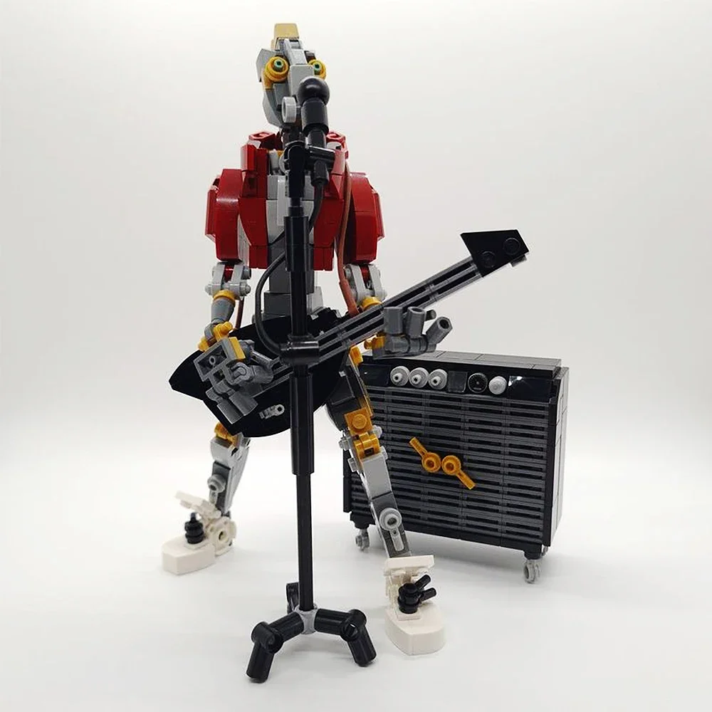 Конструктор MOC Street Singer Rockerbot для выступления на гитаре, модель гитарного плеера, аудио и микрофон, рок-группа, Детские кубики, игрушки
Конструктор MOC Street Singer Rockerbot для выступления на гитаре, модель гитарного плеера, аудио и микрофон, рок-группа, Детские кубики, игрушки