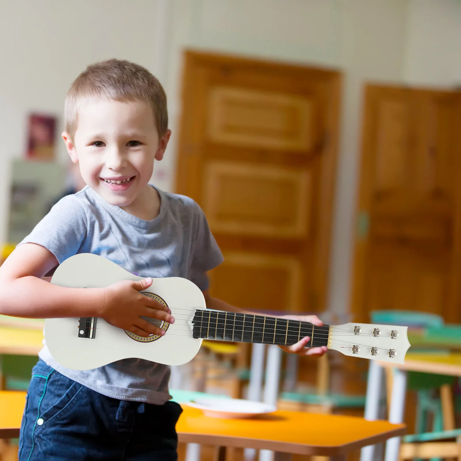 21Inch Acoustic Guitar for Children Folk Beginner Instrument Portable Wood Music Tool White Comfortable Holding Size
21Inch Acoustic Guitar for Children Folk Beginner Instrument Portable Wood Music Tool White Comfortable Holding Size