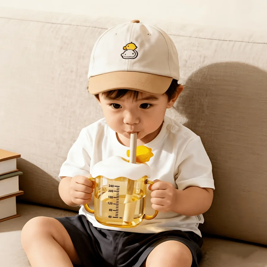 Baby milk cup made of PPSU with scale, new model children's water cup, baby with handle, for household use, with straw cup
Baby milk cup made of PPSU with scale, new model children's water cup, baby with handle, for household use, with straw cup